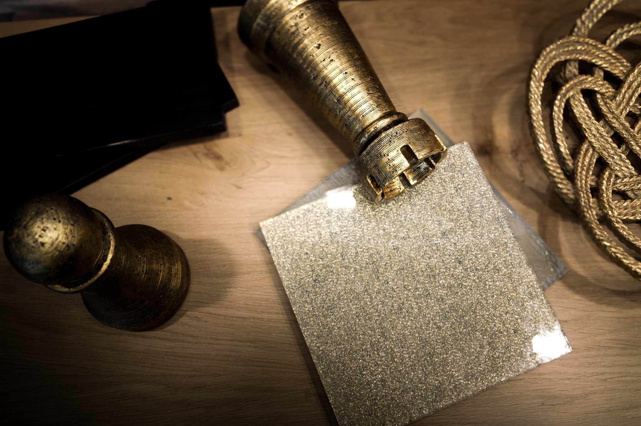 Brass tool at the workbench