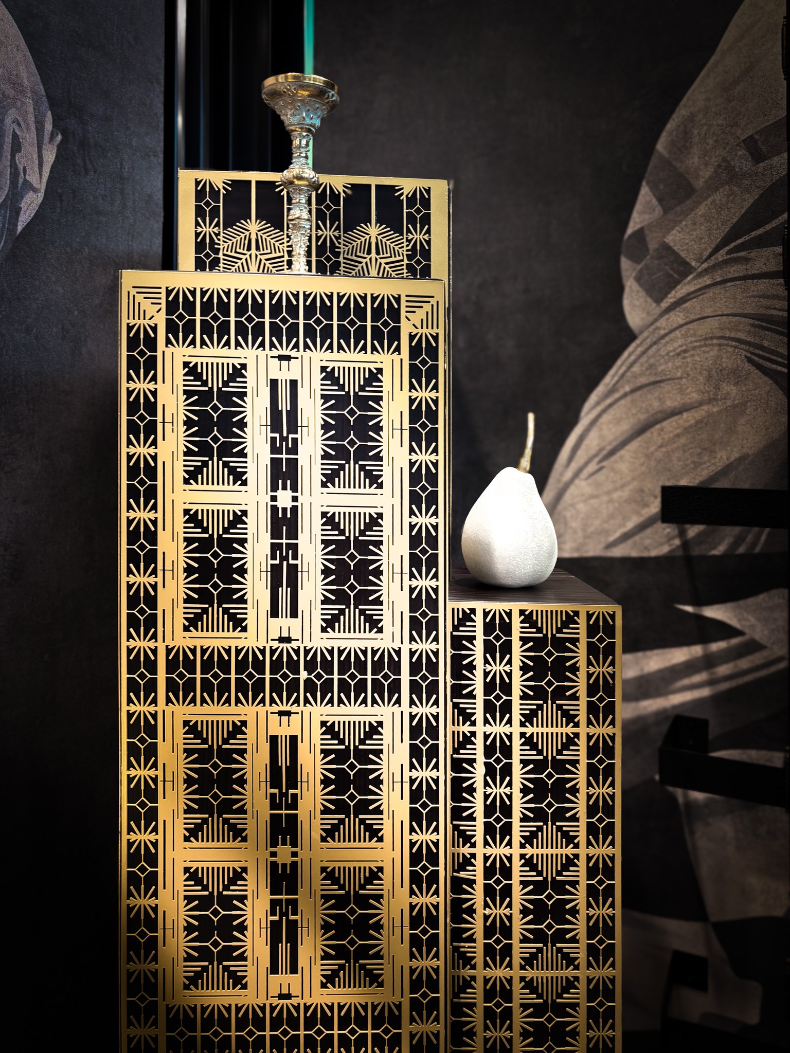 Ornamental gold grille